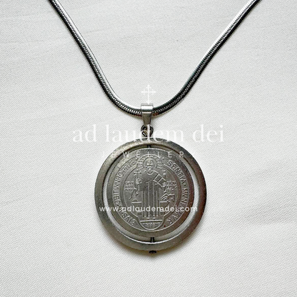 Revolving Saint Benedict Medal